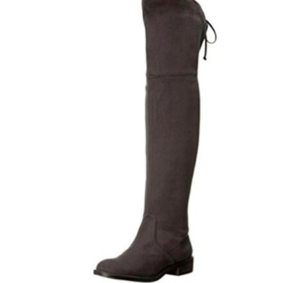 Zigi Soho Karsten Gray Faux Suede Over the Knee Boots - Picture 1 of 8